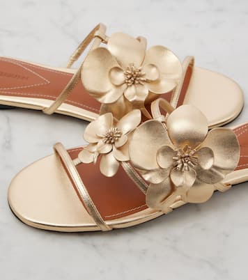 Orchid metallic leather sandals | Zimmermann