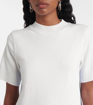 Striped cotton-blend poplin midi dress | Sacai