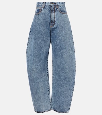High-rise barrel-leg jeans | Alaïa