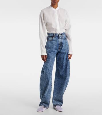 High-rise barrel-leg jeans | Alaïa