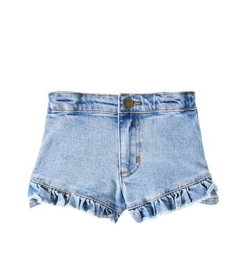 Agnetha ruffled denim shorts | Molo