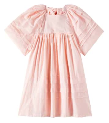 Pleated smocked cotton voile dress | Petite Amalie  