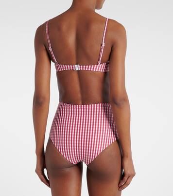 Farrah gingham bikini top  | Faithfull