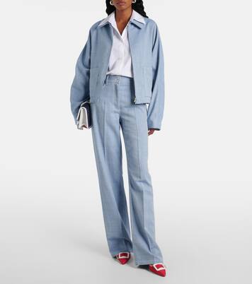 Mules Maysale 70 aus Raffiabast mit Leder | Manolo Blahnik