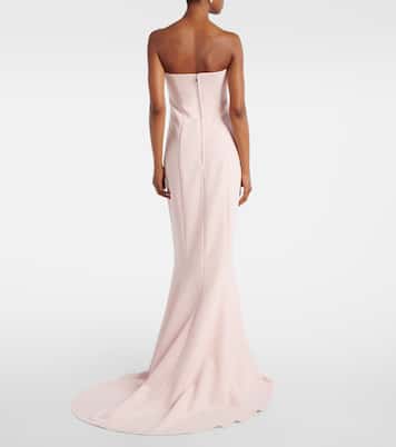 Robe Trumpet aus Crêpe | Safiyaa