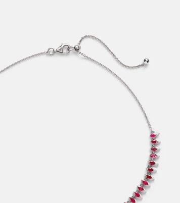 Choker en or blanc 18 ct et rubis | Kamyen