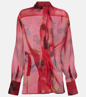 Bedruckte Bluse aus Seide | Victoria Beckham