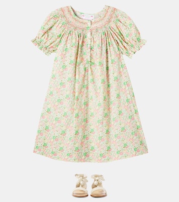 Vestido Jarah de algodón floral fruncido | Bonpoint