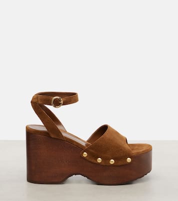 Sandales à plateau en daim | Gianvito Rossi