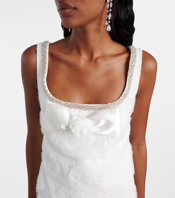 Minikleid aus Tüll mit Kristallen | Self-Portrait