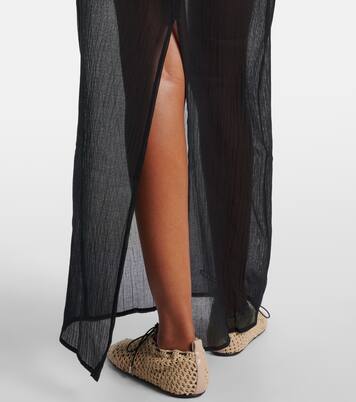 Semi-sheer cotton and silk maxi dress | Toteme