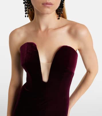 Robe aus Samt | Monique Lhuillier