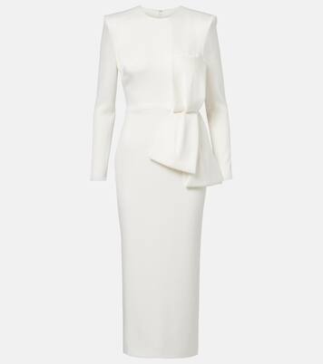 보우 디테일 크레이프 새틴 이브닝 가운 | Alex Perry