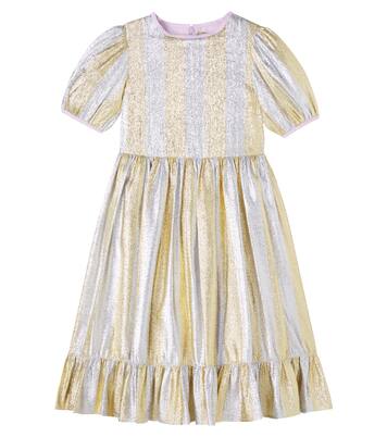 Abito in organza a righe con lamé | Stella McCartney Kids