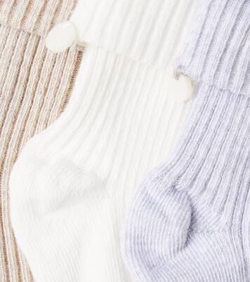 Baby set of 3 ribbed-knit cotton-blend socks | Tartine et Chocolat