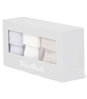 Baby set of 3 ribbed-knit cotton-blend socks | Tartine et Chocolat