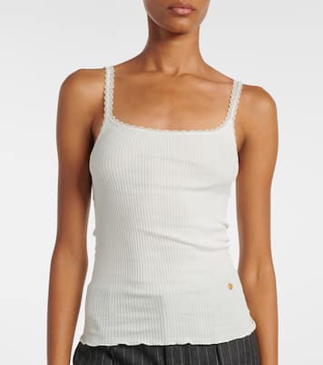 Top aus Baumwolle mit Spitze | Chloé