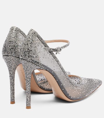 Rania 105 embellished suede Mary Jane pumps | Gianvito Rossi