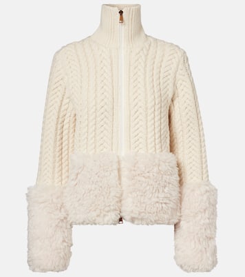 Cable-knit wool-blend cardigan | Moncler
