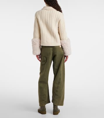 Cable-knit wool-blend cardigan | Moncler