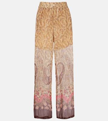 Printed silk-blend wide-leg pants | Valentino