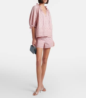 Embroidered cotton shorts | Valentino