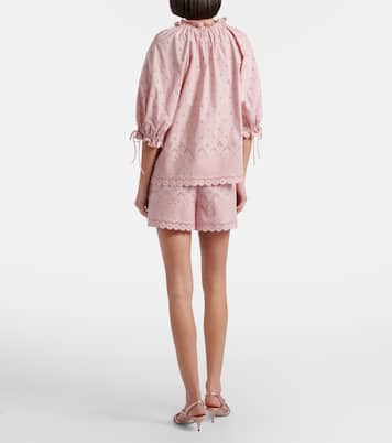 Embroidered cotton shorts | Valentino