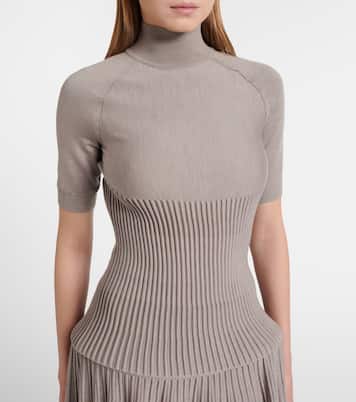 Top à col roulé en laine mélangée | Alaïa