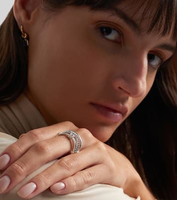 Ring Raneth aus Sterlingsilber mit Diamanten und Saphiren | Spinelli Kilcollin