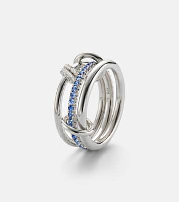 Ring Raneth aus Sterlingsilber mit Diamanten und Saphiren | Spinelli Kilcollin