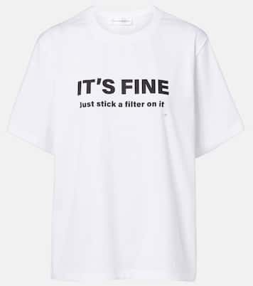 Bedrucktes T-Shirt aus Baumwoll-Jersey | Victoria Beckham