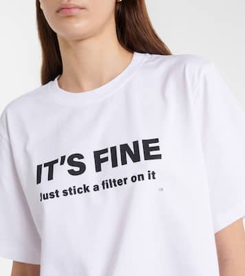 Bedrucktes T-Shirt aus Baumwoll-Jersey | Victoria Beckham