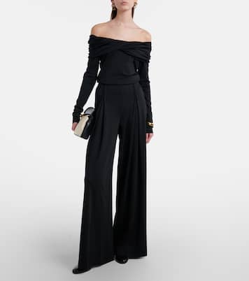 Orafo off-shoulder virgin wool top | Max Mara