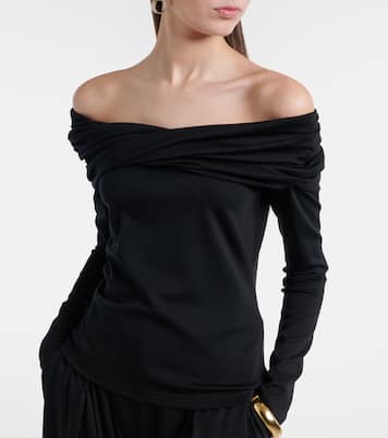 Orafo off-shoulder virgin wool top | Max Mara