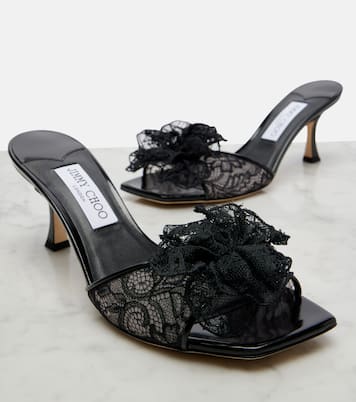 Pantoletten Skye Corsage aus Spitze | Jimmy Choo