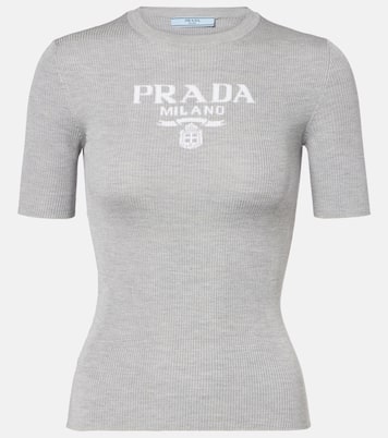 T-Shirt aus Seide | Prada