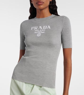 T-Shirt aus Seide | Prada