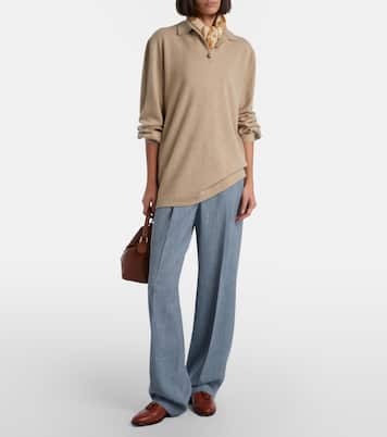 Classic cashmere polo sweater | Loro Piana