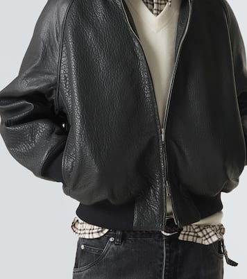 Over leather bomber jacket | Studio Nicholson