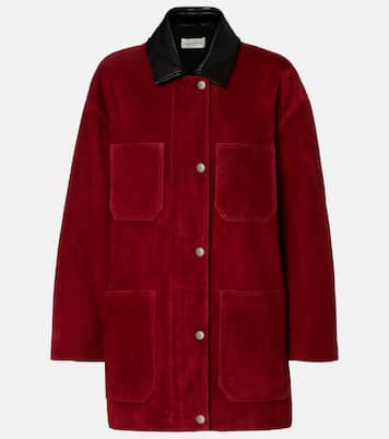 Barn leather-trimmed suede jacket | Nour Hammour