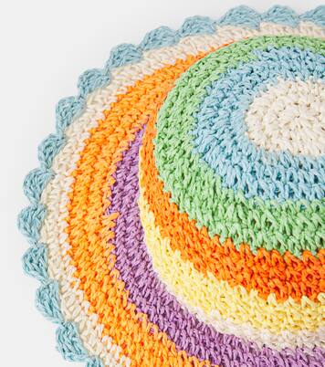 Striped straw sun hat  | Molo