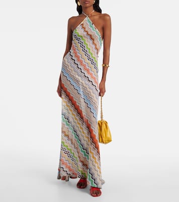 Zig Zag halterneck maxi dress | Missoni
