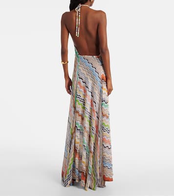Zig Zag halterneck maxi dress | Missoni