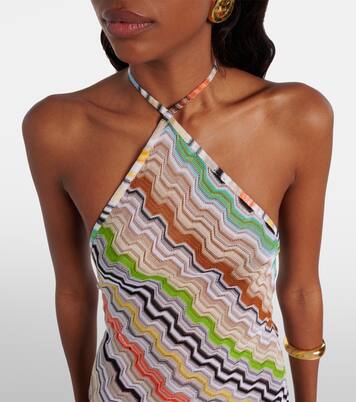 Zig Zag halterneck maxi dress | Missoni