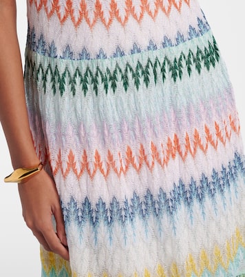 Halterneck lamé maxi dress | Missoni