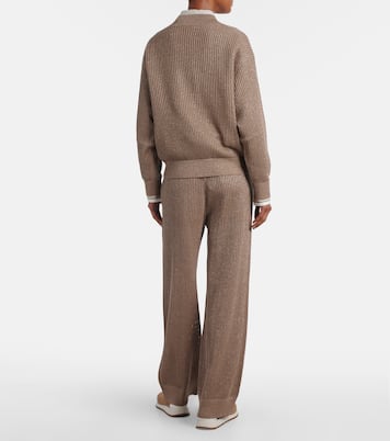 Weite Hose aus Rippstrick | Brunello Cucinelli