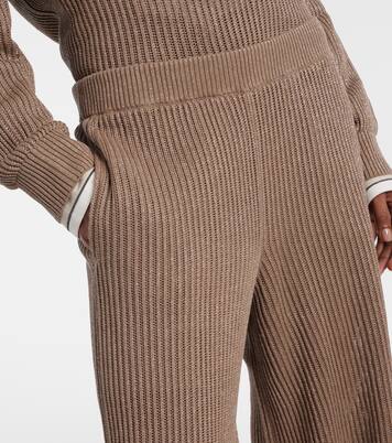 Weite Hose aus Rippstrick | Brunello Cucinelli