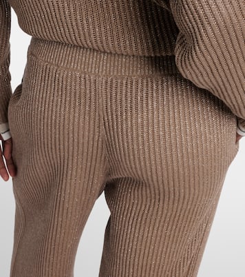 Weite Hose aus Rippstrick | Brunello Cucinelli