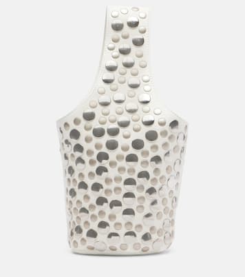 Livia Small studded leather bucket bag | Khaite