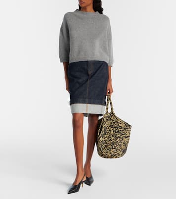 Tote Bag Lotus Medium aus Raffiabast | Khaite